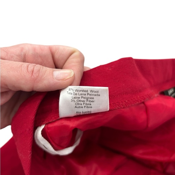 Vintage Lauren Ralph Lauren red fully lined worsted wool dress pants size 10 - Picture 8 of 15